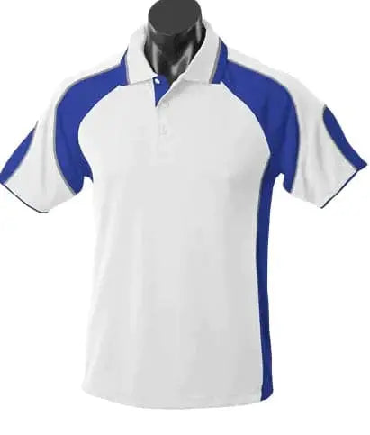 Aussie Pacific Murray Junior School Uniform Polo Shirt 3300 Casual Wear Aussie Pacific White/Royal/Ashe 6